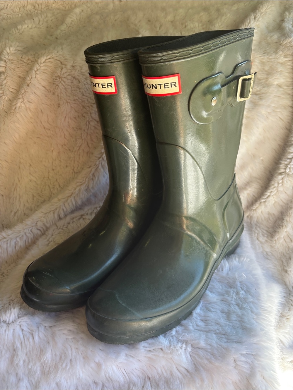 Green Shortie Women’s Hunter Rain Boots - Picture 4 of 7
